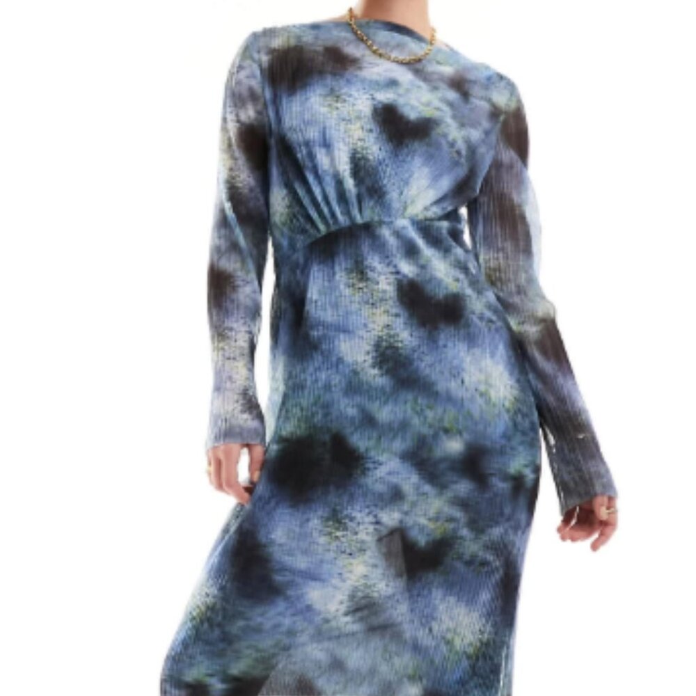 NWT Blue Mesh Midi & Other Stories Dress - Size M